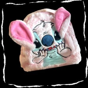 💚 Pink (Stitch) Plush Backpack Purse with Keychain/Bag Charm NIP